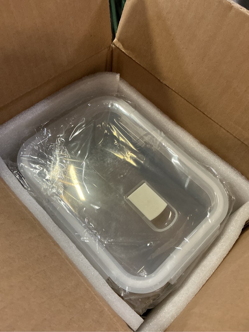 Condition photo showing New/Like New for prepnaturals 5 pack 30 oz glass meal prep containers - dishwasher microwave freezer oven safe - glass storage containers with lids (multi-compartment) 1 compartment 5 pack - 30oz