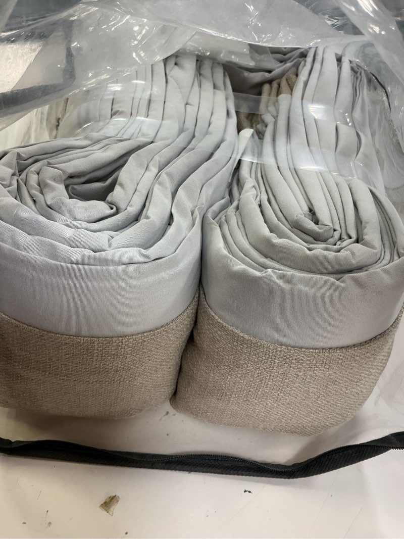 Condition photo showing Good Condition for extra wide oatmeal beige blackout sliding glass door curtains 108 inches long memory trained pinch pleated linen double layer black out heat blocking curtain 70 inch width 108 inch length 1 panel oatmeal 70"w x 108"l (pack of 1)