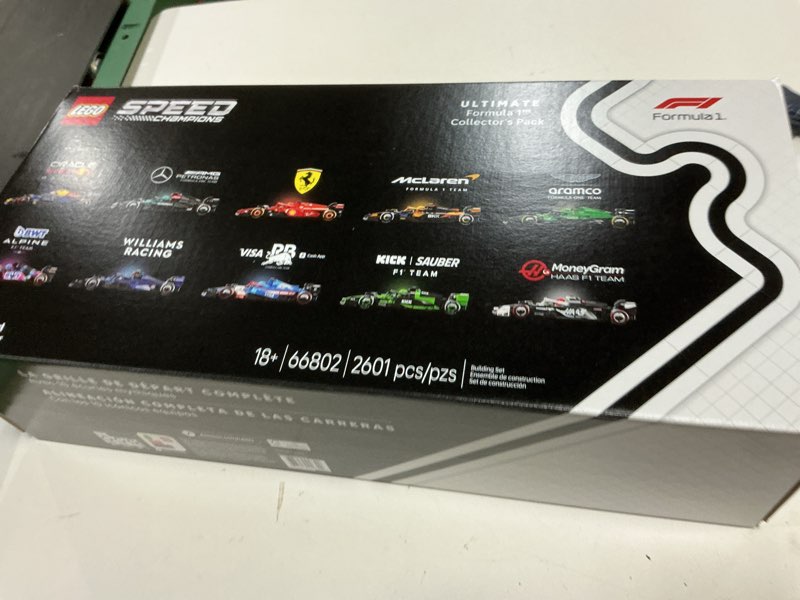 Condition photo showing New/Like New for lego speed champions ultimate formula 1 collector's pack - contains 10 sets in 1 - includes exclusive poster - collectible f1 model car kit - gift for race car fans - 66802
