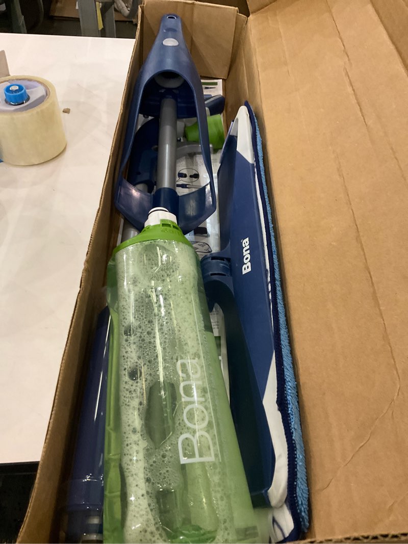 Condition photo showing As Is for Bona Premium Motion Multi-Surface Floor Spray Mop - Includes Multi-Surface Floor Cleaning Solution and Machine Washable Microfiber Cleaning Pad - for Stone, Tile, Laminate, and Vinyl Floors