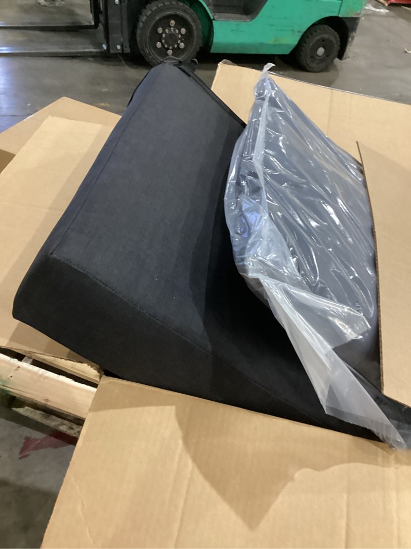 Condition photo showing Good Condition for arden outdoor deep seat cushion set, 24 in x 24 in, weather-proof, rain-proof, fade resistant patio cushion for chair, sofa, and couch black leala polyfill black leala 24" x 24"