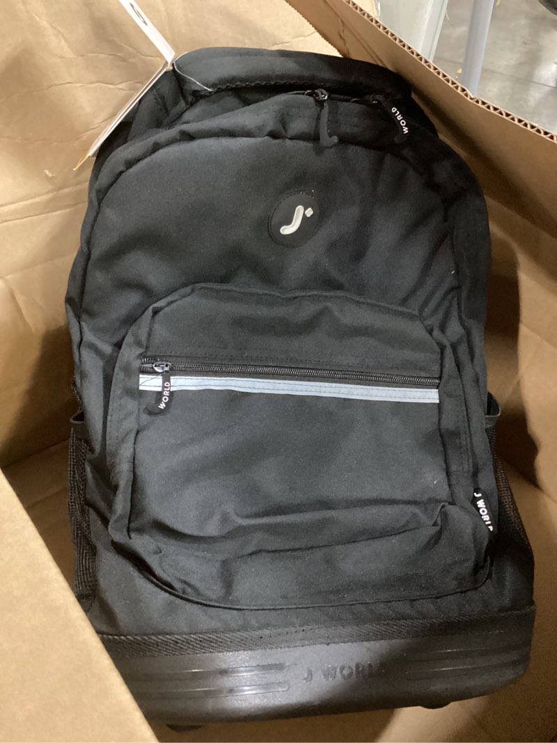 Condition photo showing Good Condition for j world new york sunrise rolling backpack, black, one size