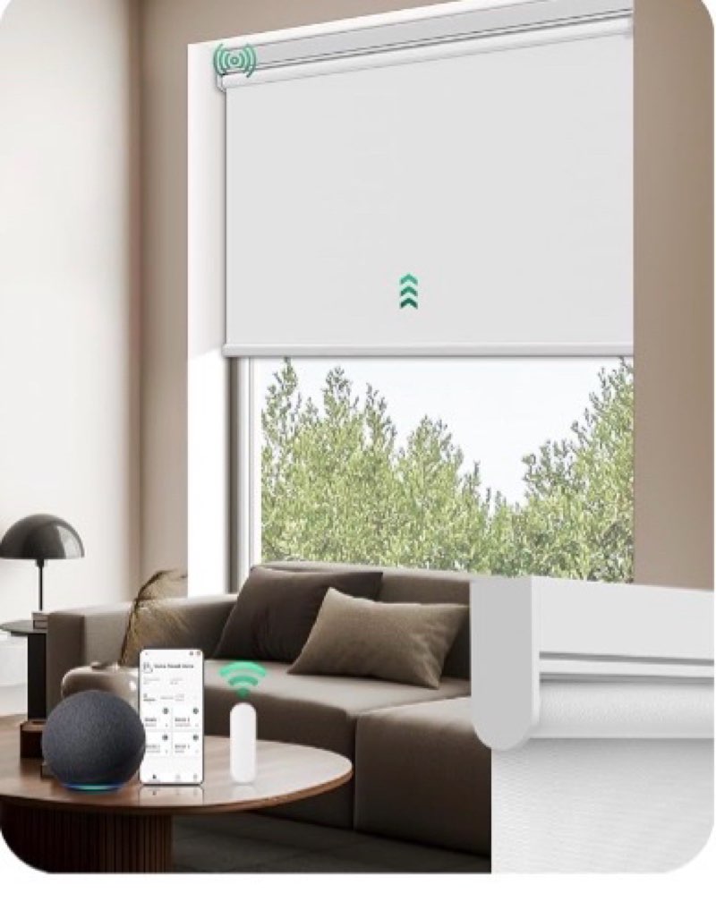 allesin motorized blinds with remote | automatic blackout roller shades, easy install & smart contro