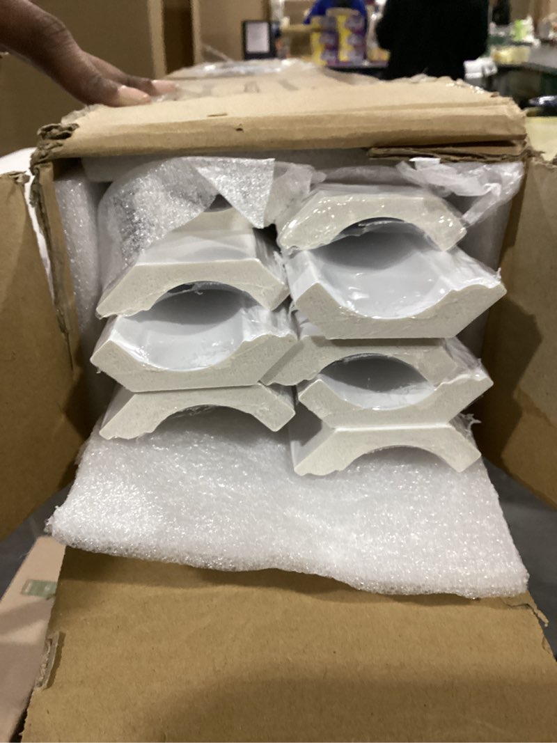 Condition photo showing Good Condition for Art3d 10-Pack 47Ft White Ceiling Crown Molding Trim, High Impact Polystyrene Decorative Ceiling Moulding, Installed with Glue White-3