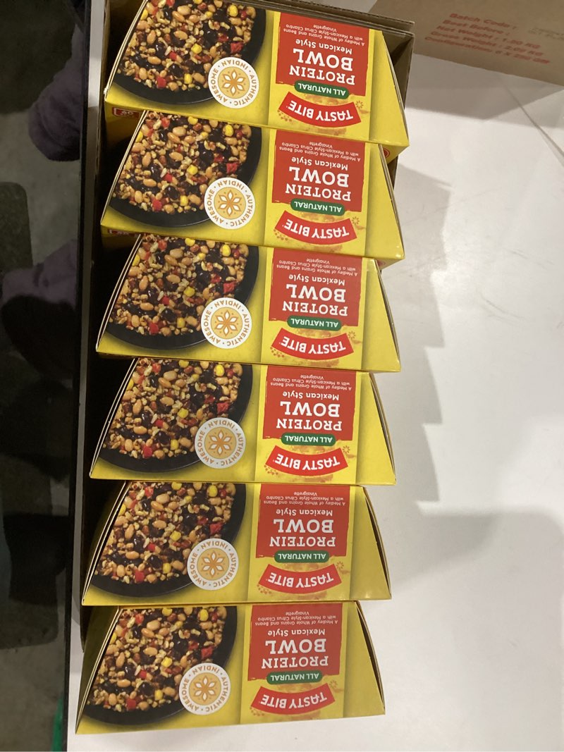 Condition photo showing New/Like New for (Best by October 31 2026)TASTY BITE Mexican Protein Bowl, 8.8 Ounce, Pack of 6, Ready to Eat, Microwaveable, Vegan, 12g Plant Protein, Tangy Citrus