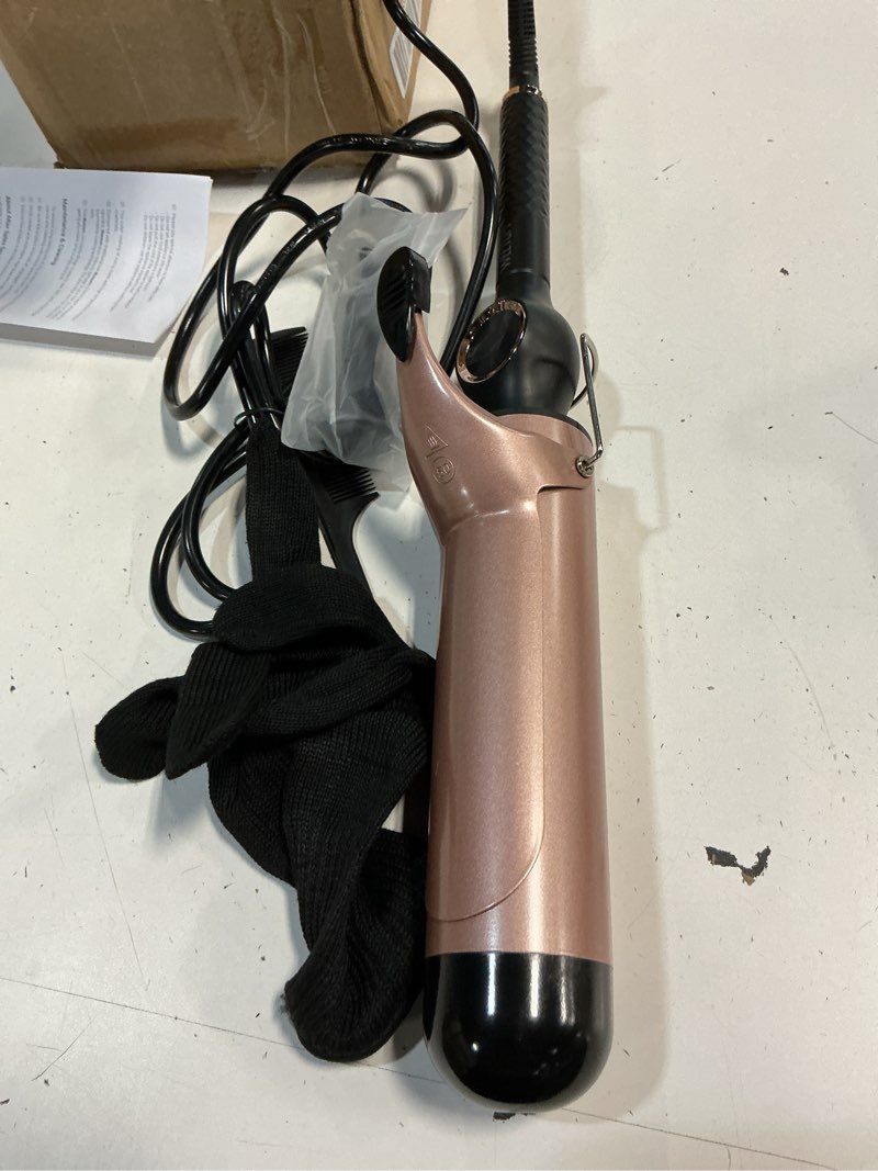 Condition photo showing Good Condition for large curling iron 2 inch, ceramic long barrel hair curling wand, hair styling tool, dual voltage, lcd display, black black 2 inches