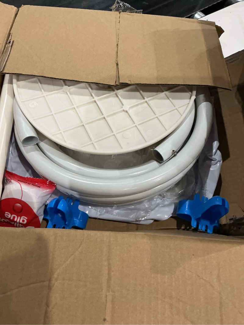 Condition photo showing Good Condition for bazen upgraded 8.2ft & 5ft balloon arch kit with base, white, pvc material, round shape, perfect for wedding, baby shower, birthday parties