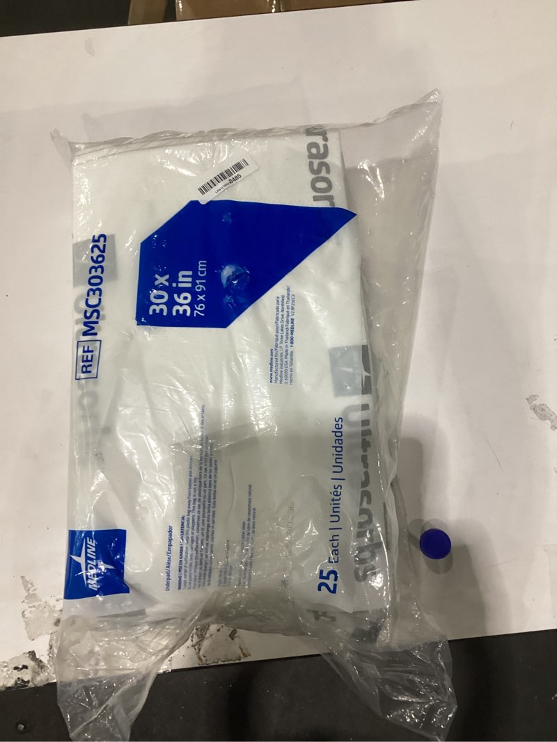 Condition photo showing Good Condition for medline ultrasorbs drypads, 30" x 36", 25 count, super absorbent disposable bed pads, large incontinence bed pads, chucks protective underpads, 10 times more absorbent, for adults, elderly