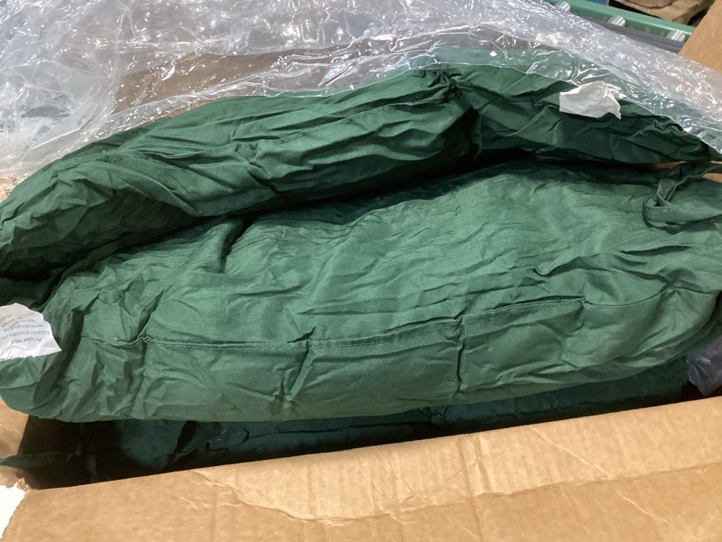 Condition photo showing Good Condition for outdoor chair cushions set of 2, 42x21x4 inch patio cushion for dining/rocking chairs, high back soft seat pad with ties, indoor outside use, fade-resistant & waterproof, dark green 42x21x4" dark green 2