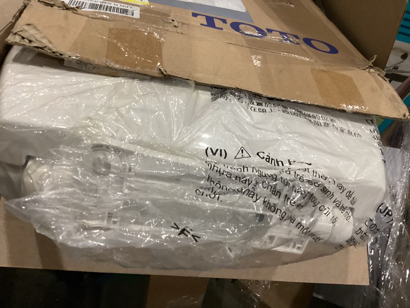 Condition photo showing As Is for TOTO SoftClose Slow Close Elongated Toilet Seat and Lid, Colonial White - SS114#11 Colonial White Elongated Seat