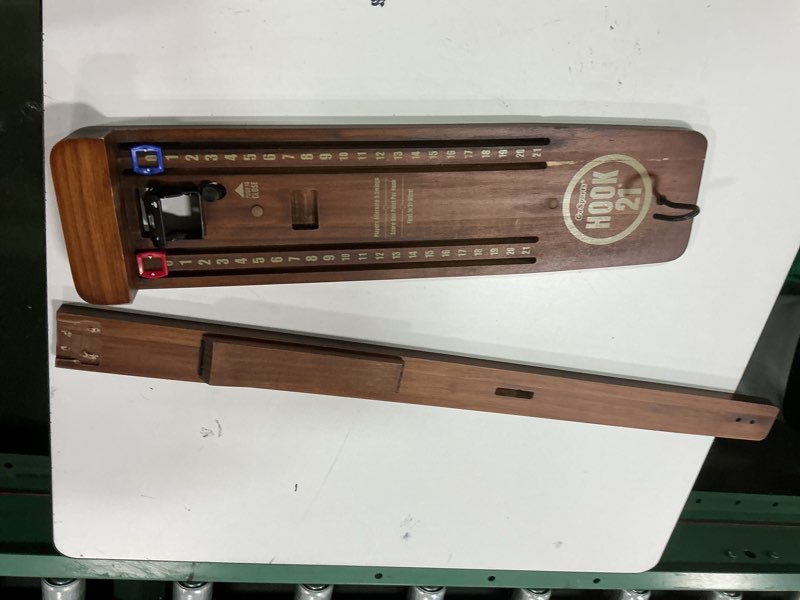 Condition photo showing Good Condition for (Defective) GoSports Hook 21 Wall Mount Ring Swing Game - Play Indoors or Outdoors with Foldable Arm Brown