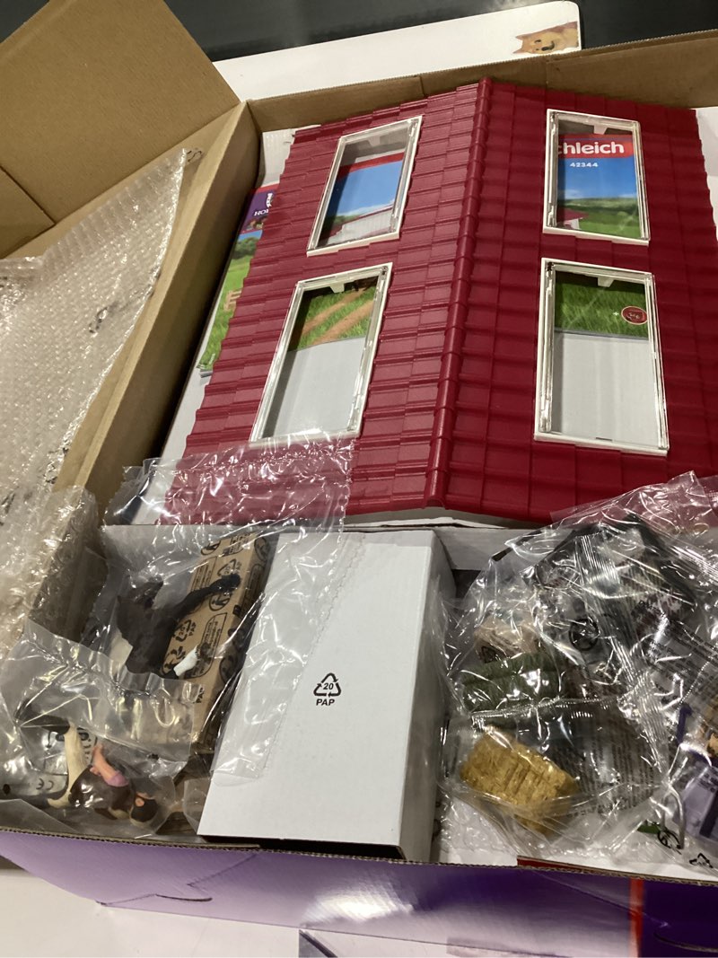 Condition photo showing Good Condition for Schleich Horse Club - 97PC Riding Center Horse Toy Playset with Rider, 2 Horses, Barn and Farm Figurine Accessories for Girls and Boys - Interactive Play Figures - Realistic Kids Toys Ages 5+ | 42344