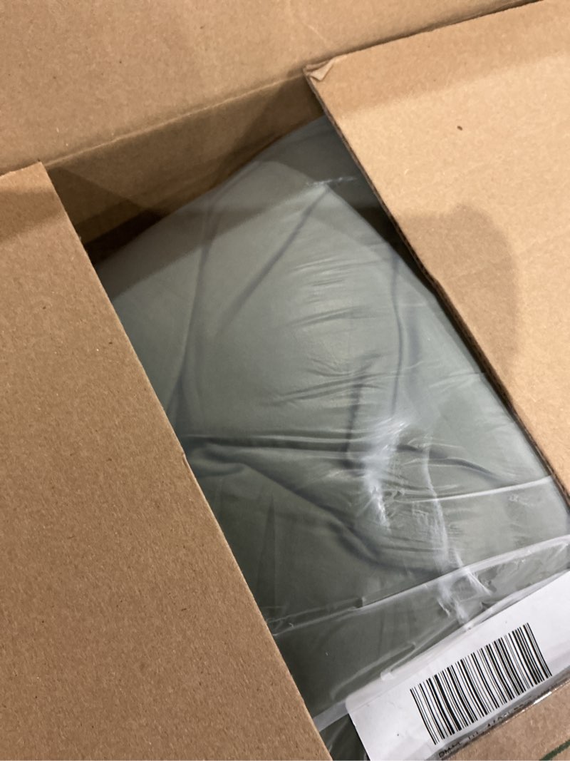 Condition photo showing As Is for Andency Olive Green Comforter Set King, 3 Pieces Boho Tassel Lightweight Soft Bedding Comforter Sets for King Bed, All Season Fluffy Fringe Bed Set (104x90In Comforter & 2 Pillowcases) Olive Green King (104"x90")