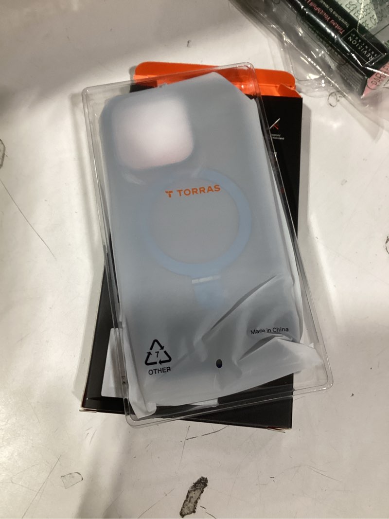 Condition photo showing Good Condition for TORRAS Ultra-Magnetic Ostand for iPhone 15 Pro Case, [Compatible with MagSafe] [Flexible Stable Stand] Military-Grade Protection Translucent Slim Anti-Scratch Ring Kickstand, Navy Blue 6.1" Deep Blue iPhone 15 Pro