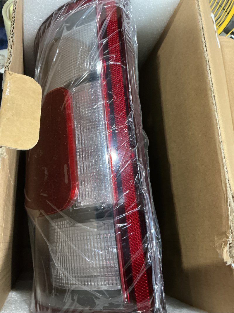Condition photo showing New/Like New for led black tail lights assembly w/blind spot (module not included) compatible with ford f150 f-150 2021 2022 2023 pickup taillight rear brake lamp left driver side ml3z13405d(lh black led) 21-23 led black w/blind spot left driver side
