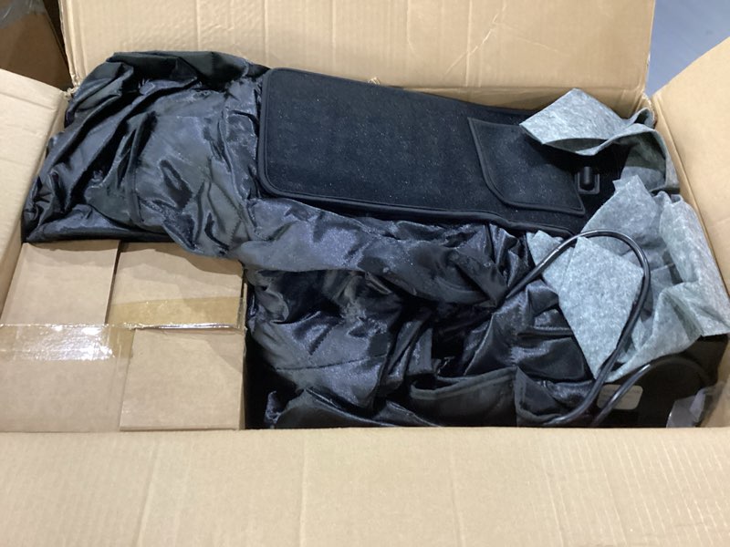 Condition photo showing As Is for upgraded hot air sauna, portable dry wind saunas with 660nm red light lamp, time & 165? temperature remote control, upgraded comfortable chair 33.85*33.85*70.86in