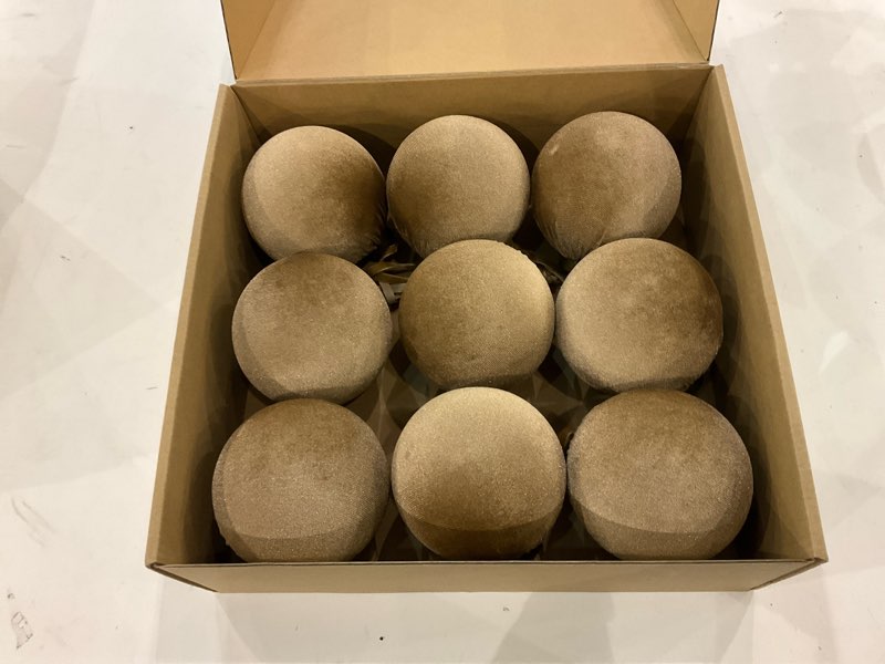 9 PCS Velvet Christmas Balls Ornaments 4inch& 6inch Christmas Large Ball Set for Xmas Tree Decor, Ho