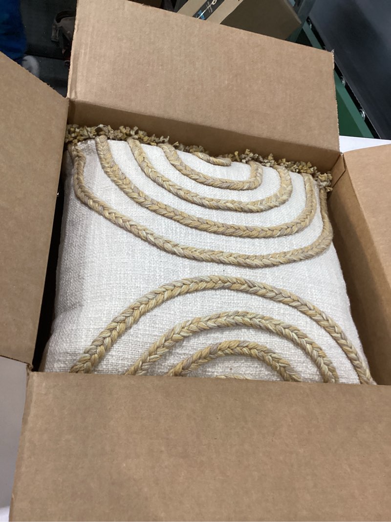 Pillow Perfect Indoor Abstract Circles Throw Pillow, Yellow