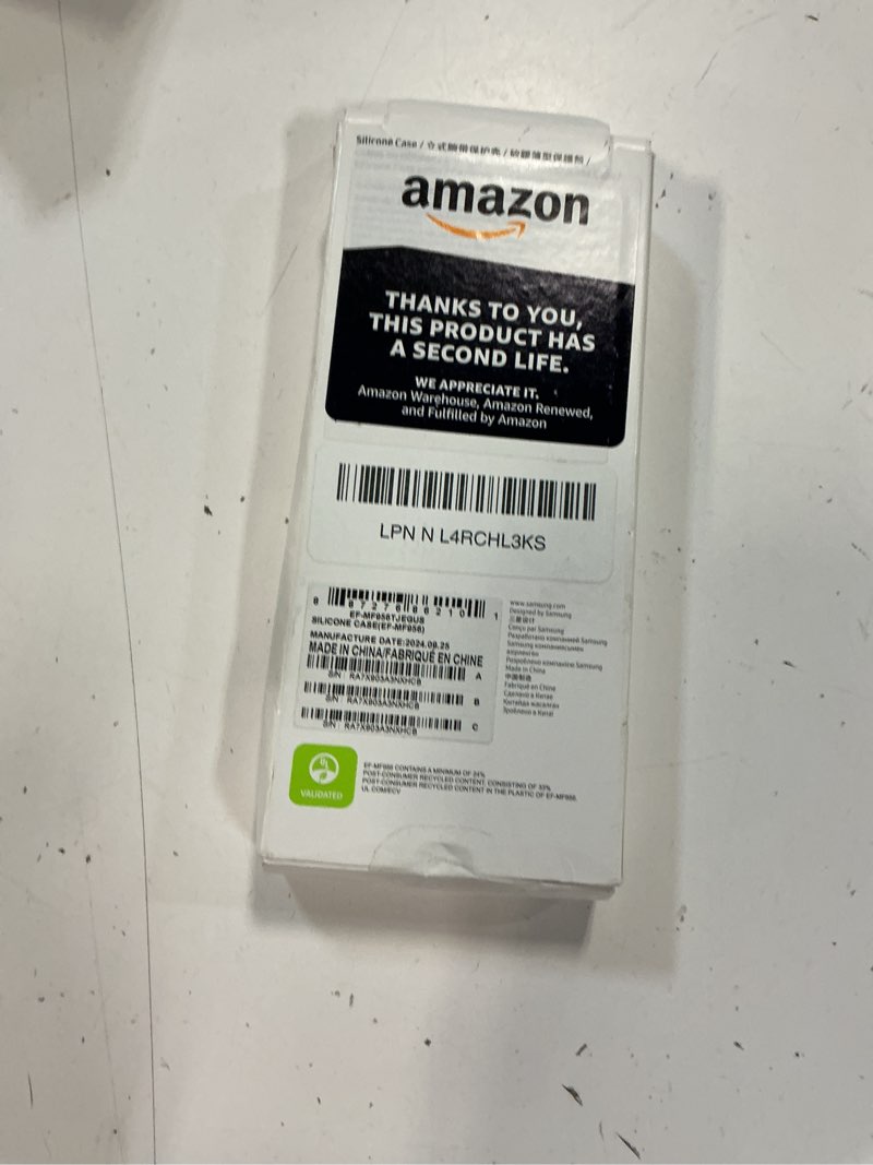 Condition photo showing As Is for samsung galaxy z fold 6 silicone phone case, protective cover with stand, secure grip, slim, soft, comfortable design, us version, ef-mf956tjegus, gray