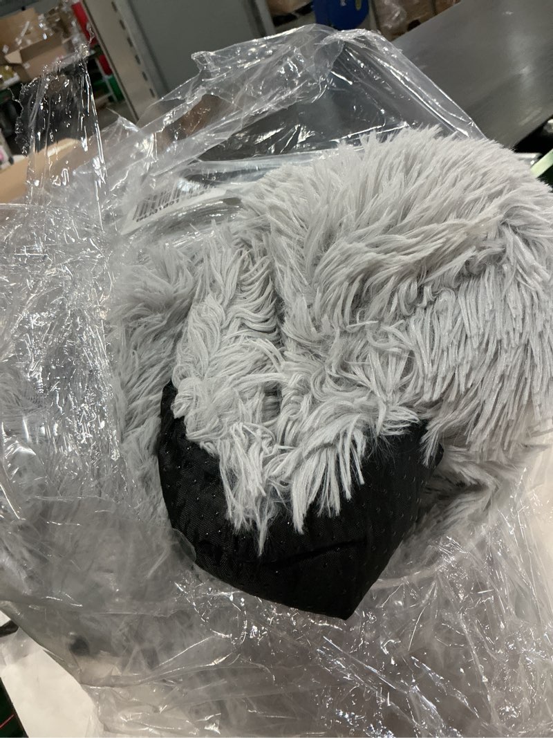 Condition photo showing As Is for ggib calming dog bed fluffy plush dog mat for furniture protector with removable washable cover for large medium small dogs and cats (large, grey) 45.0"l x 37.0"w x 6.0"th grey