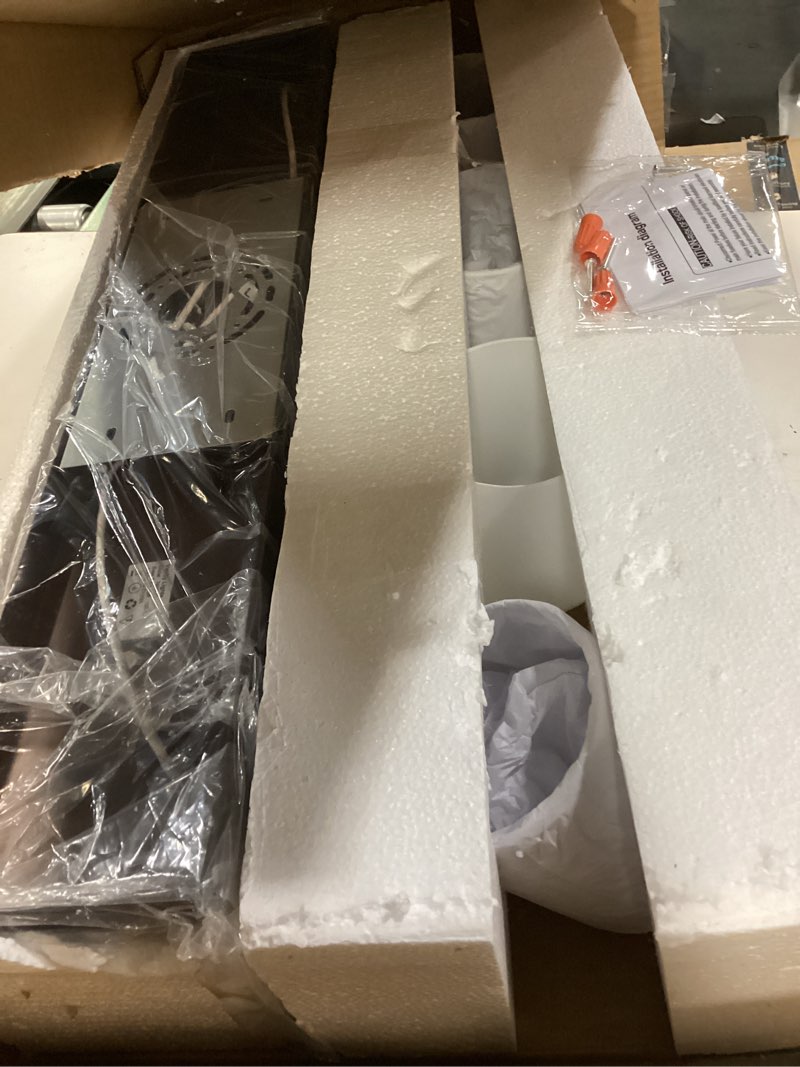 Condition photo showing Good Condition for 4 light modern bathroom light fixtures over mirror, bronze finish vanity lights for bathroom wall sconces with milky white glass shades, e26 socket (bulbs not included) oil-rubbed bronze - milky white glass shades 4-lights