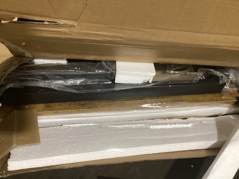 Condition photo showing Good Condition for Feonase 5-Piece Dining Table for 4-8 People, 63" Extendable Kitchen Table Set with 2 Benches & 2 Square Stools, Dining Room Table with MDF Wood Board, Easy Clean, Rustic Brown Rustic Brown 5-Piece(2 Benches & 2 Stools)