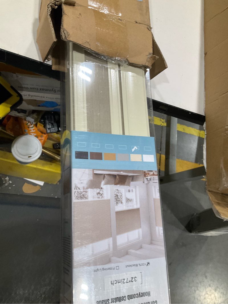 Condition photo showing Good Condition for MYshade Top Down Bottom Up?TDBU Cellular Shades, 1.5 inch Cordless Blackout Honeycomb Pleated Blinds for Windows Home Bedroom Office, Light Control, Thermal Insulated, 32" W x 72" H, Beige Beige-blackout 32"W x 72"H