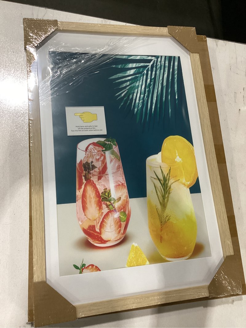 Summer drinks canvas art /framed 