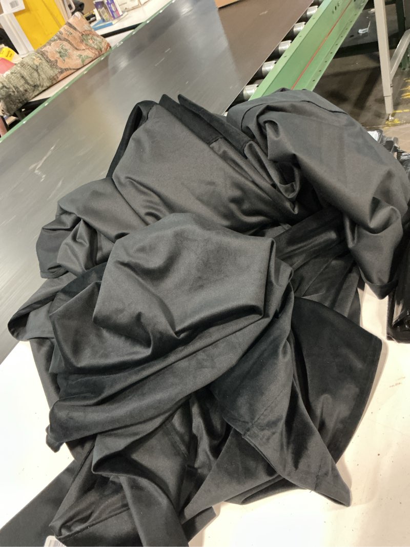 Condition photo showing Good Condition for bgment blackout curtains for living room 84 inch length, 2 panels set full room darkening window curtains, thermal insulated noise reduce curtains with rod pocket, 38 inch wide, black 38"w x 84"l (pack of 2) black