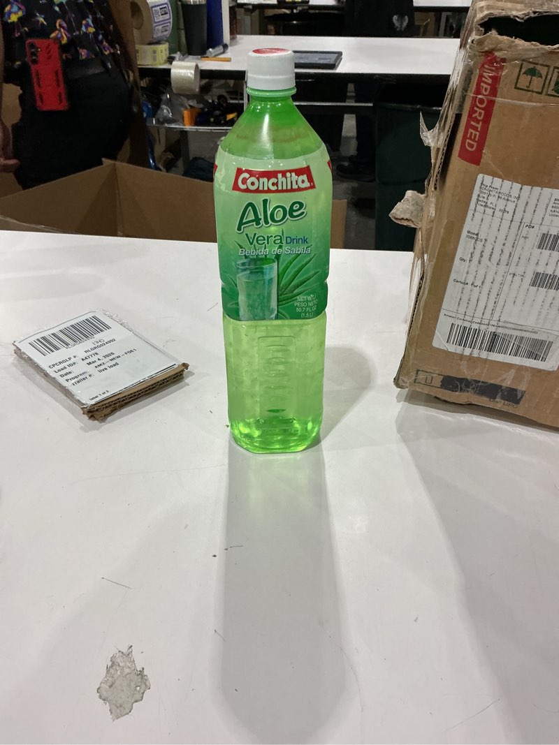 Condition photo showing New/Like New for BEST BY APR.15.2027 Conchita Aloe Vera Juice Drink - Refreshing Beverage - 1.5 lt. (Pack of 12) 12 Fl Oz (Pack of 1)