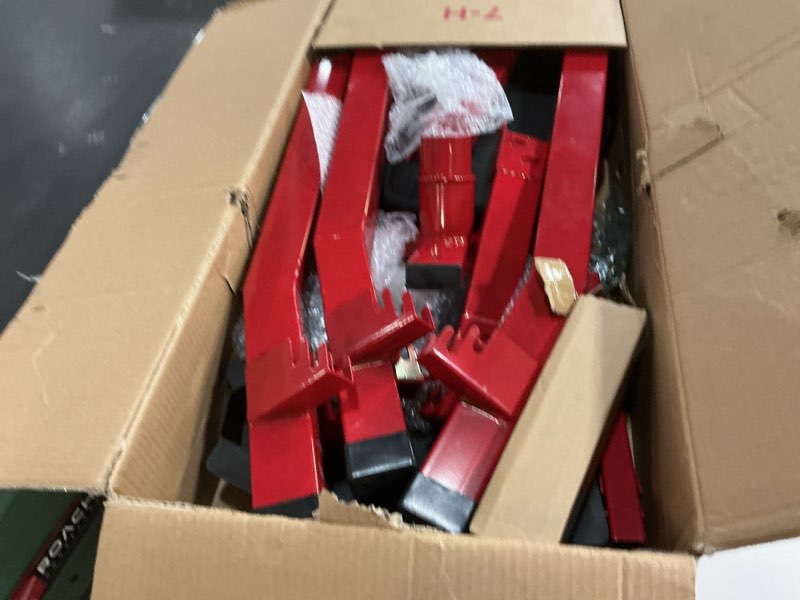 Condition photo showing Good Condition for Adjustable Tall Shop Stool, Mechanic Garage Bar Stool Chair, Work Metal Chair for Workshop,360° Swivel Padded Seat, Tool Tray Storage, 350 LBS Capacity, Heavy Duty, Red Red/30.7-33.07 Inch