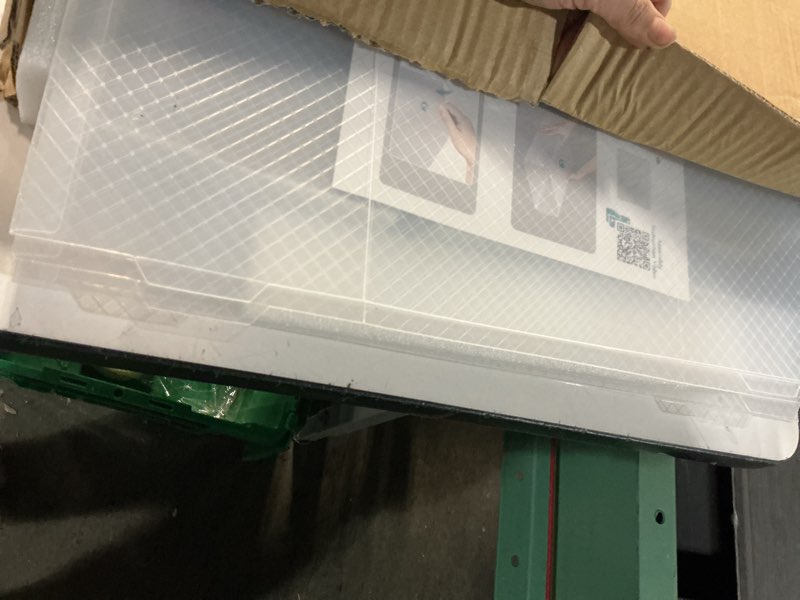Condition photo showing Good Condition for paranta 4-piece boot and shoe storage box, stackable clear plastic shoe box, space-saving shoe organizer for boots, sneakers, and high heels, clear clear 4pcs