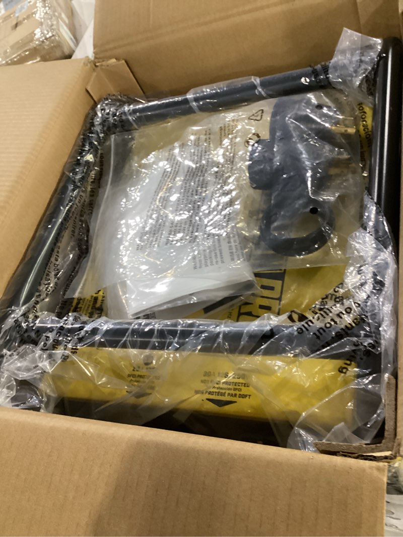 Condition photo showing Good Condition for (not tested)champion power equipment pro grade osha compliant power distribution box, 50-amp twist lock inlet, six 120v gfci duplexes, one 120/240v 30a locking outlet, 30a and 50a rv adapters