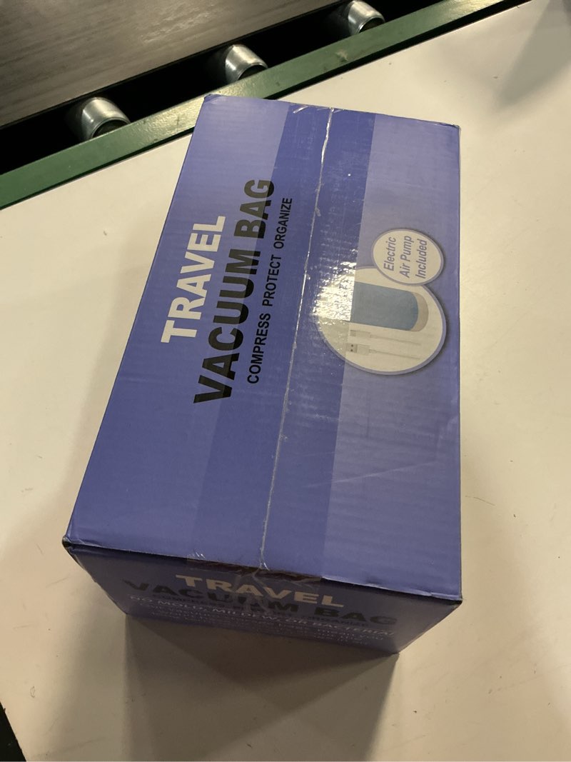 Condition photo showing New/Like New for 15 Pack Travel Vacuum Storage Bags with Rechargeable Wireless Electric Pump for Luggage, Suitcase, Carry-on Size Vacuum Seal Compression Space Saver Bags for Clothes and Clothing Travel 15 Combo-E