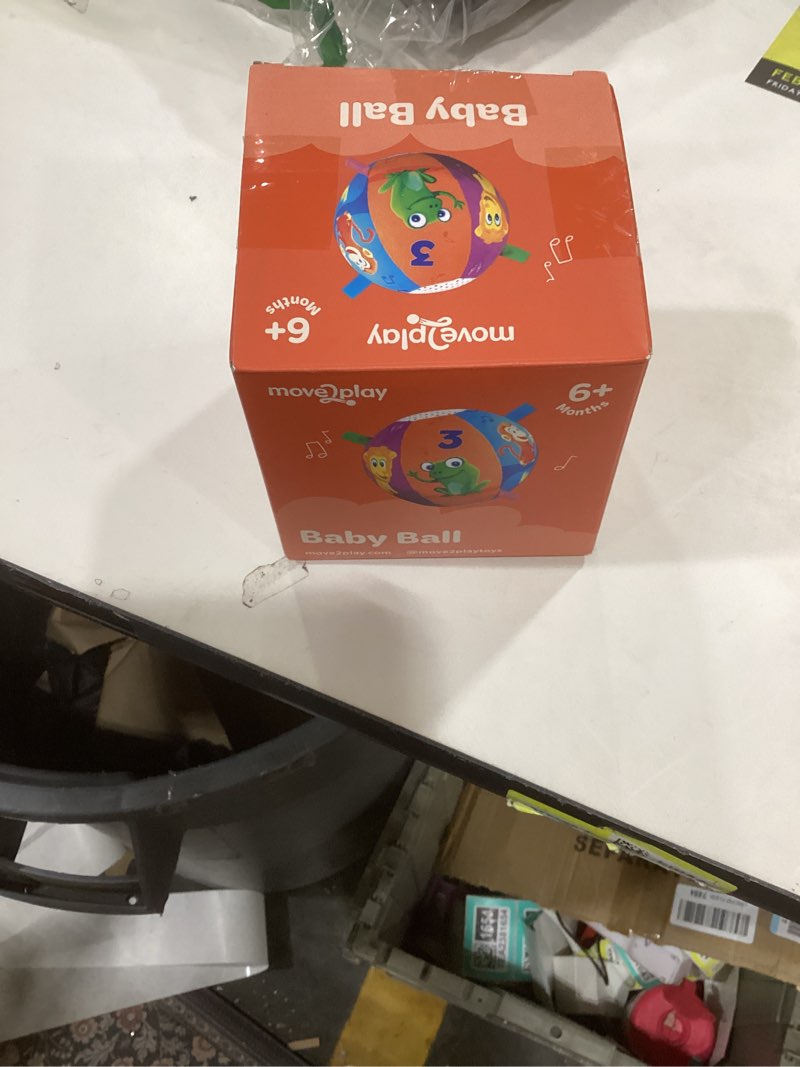 Condition photo showing New/Like New for Move2Play, Hilariously Interactive Baby Ball with Music & Sound Effects | First Birthday Gift | Toddler Toy for Boys & Girls | Age 6, 9, 12, 18+ Month | 1, 2+ Year's Old (Baby Ball)