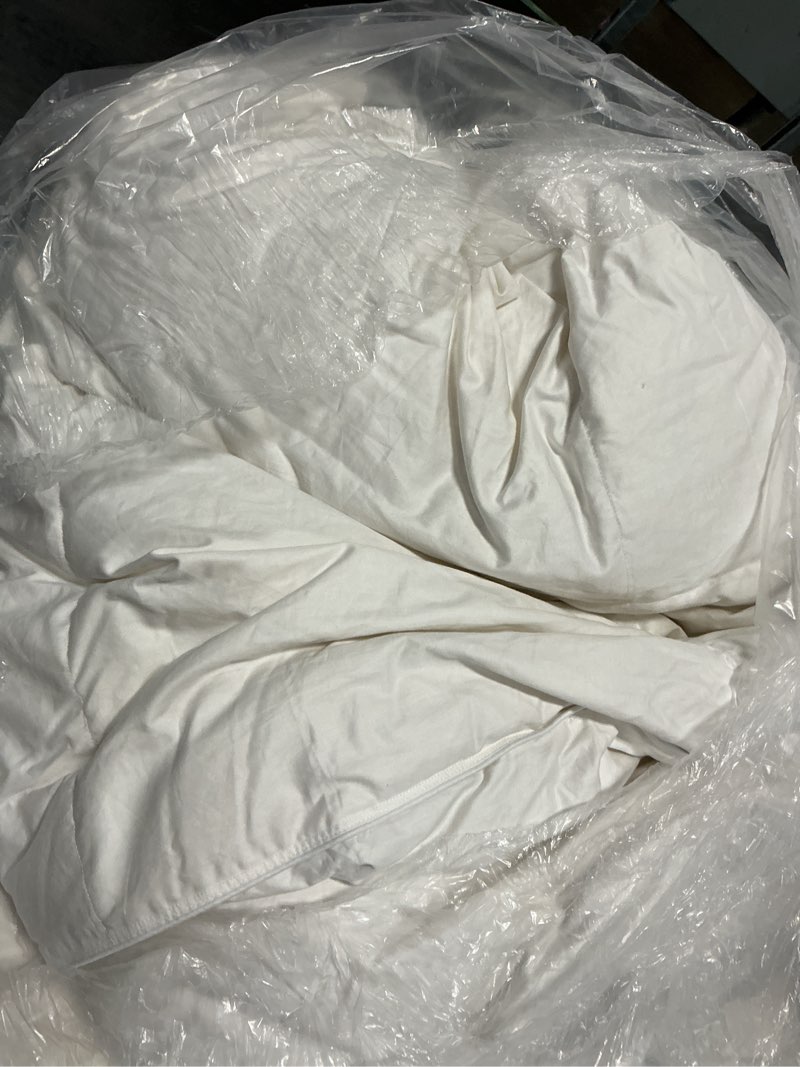 Condition photo showing As Is for premium down duvet insert, king/cal king, down