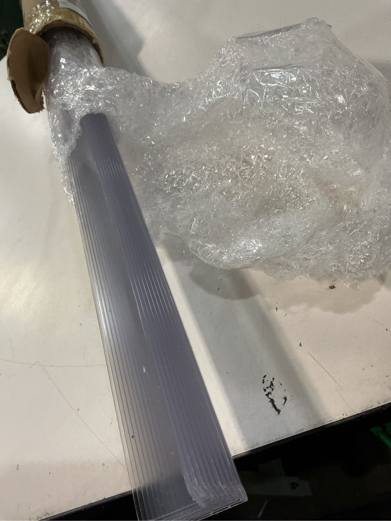 Condition photo showing Good Condition for Sasylvia 10 Pcs Wall Corner Protector Guards, Vinyl 1-1/8 x 48 Inches Corner Trim Molding, Avoid Scratching Scuffs, Ease Install and Cleaning for Door Countertop Furniture Cabinet Protection, Clear 1-1/8 x 48 Inches Clear 10