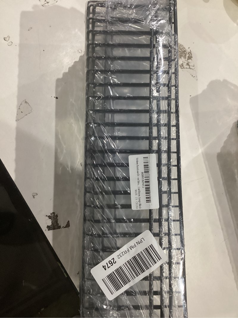 Condition photo showing Good Condition for wetheny farmhouse décor metal wire organizer storage basket bin(4 pack)-toilet paper storage-organization and storage for bedroom, bathroom, kitchen cabinets, pantry, laundry room, garage (black) 4pc basket