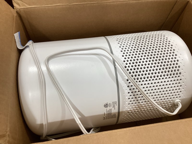 Condition photo showing As Is for levoit air purifier for home allergies pet hair in bedroom, covers up to 1073 ft² by 56w high torque motor, aham verifide, 3-in-1 filter with hepa sleep mode, remove dust smoke odor, core300-p, white