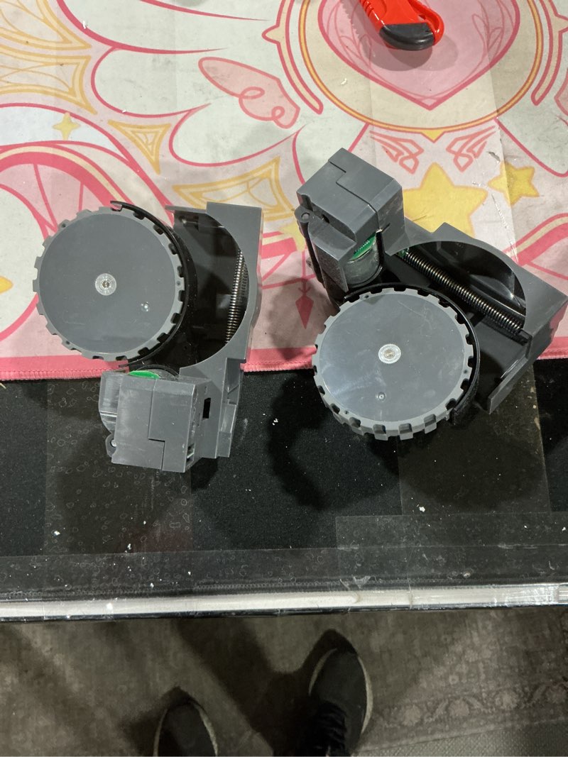 Condition photo showing As Is for Left and Right Drive Wheel Module Pair compatible with iROBOT Roomba 500 600 700 800 900 Series Vacuum Cleaner Replacement Parts Accessories
