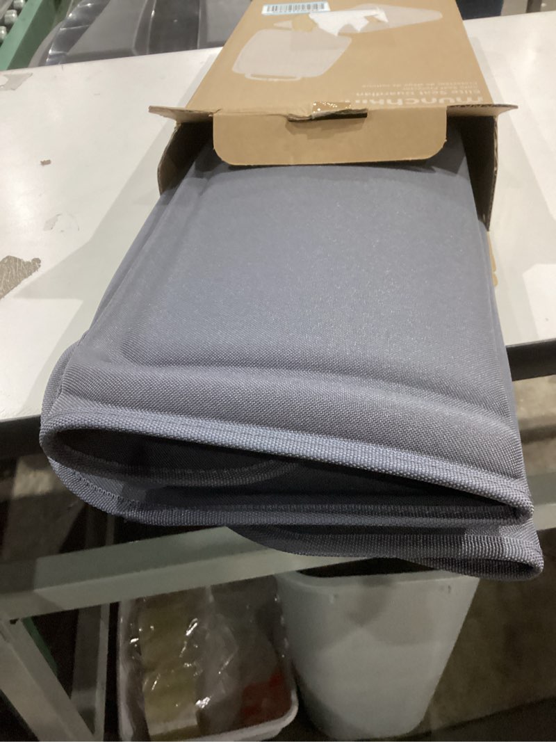 Condition photo showing As Is for munchkin child car seat protector, elite seat guardian with grime guard fabric, dark grey