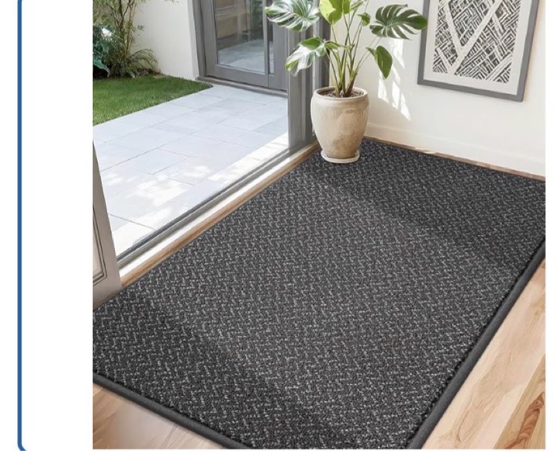 cosy homeer-door-mat non slip absorbent entryway rugs dirt trapper doormats washable entrance mats low pile welcome floor mat for front back door and entry mats,dark grey