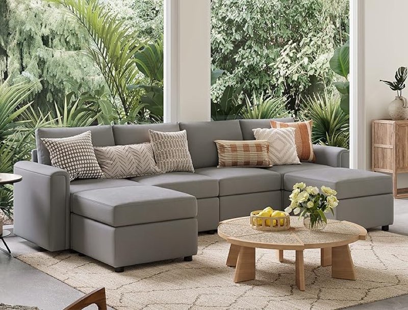 (incomplete)linsy home modular sectional sofa with storage, washable sectional couch, covers changeable, single couch modular chair to extend your sofa, bl