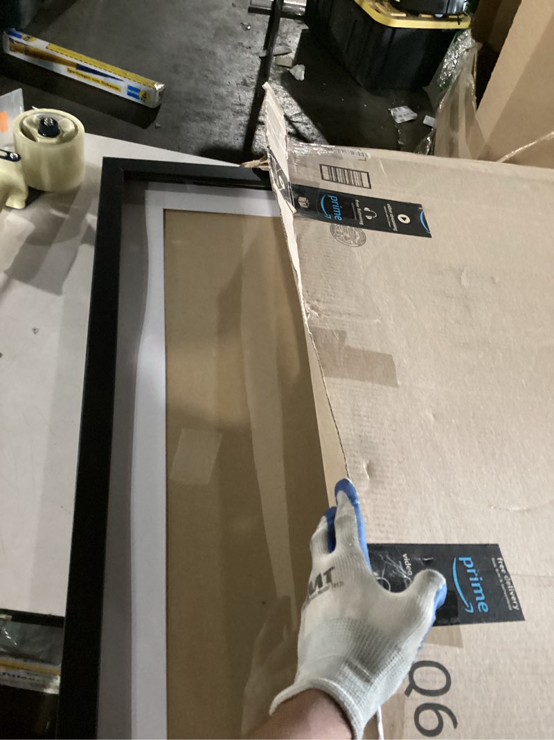 Condition photo showing Good Condition for picrit 24x32 picture frame 3 pack, black poster frame, display poster 20 x 28 with mat or 24 x 32 without mat for horizontal or vertical wall mounting black 24x32