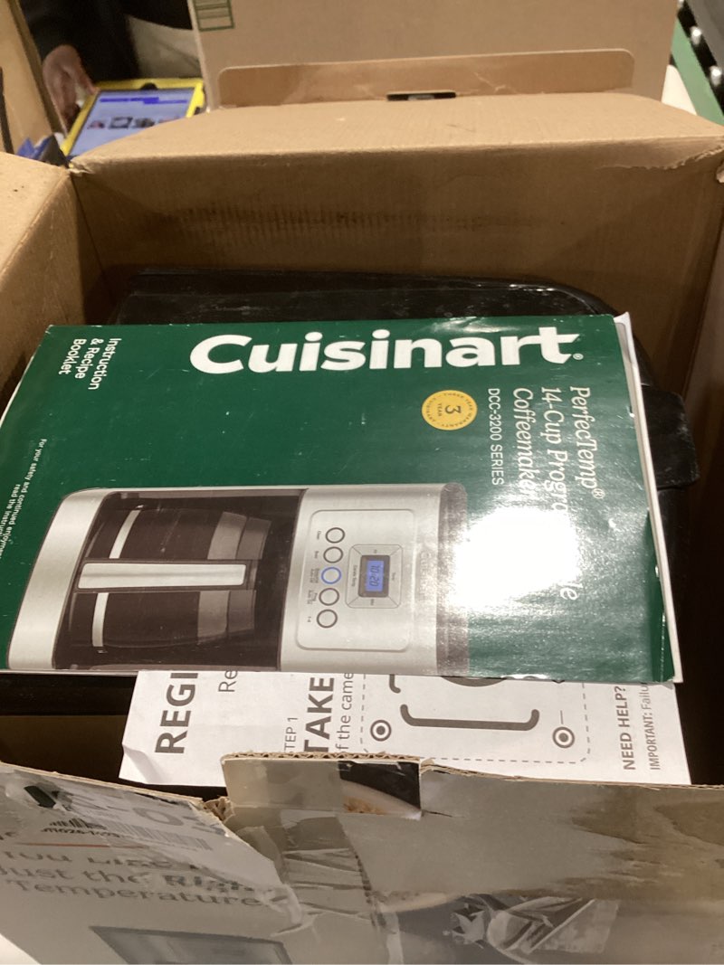 Condition photo showing As Is for Cuisinart 14-Cup Coffee Maker, Programmable PerfecTemp Glass Carafe Coffee Machine with 1-4 Cup Sett