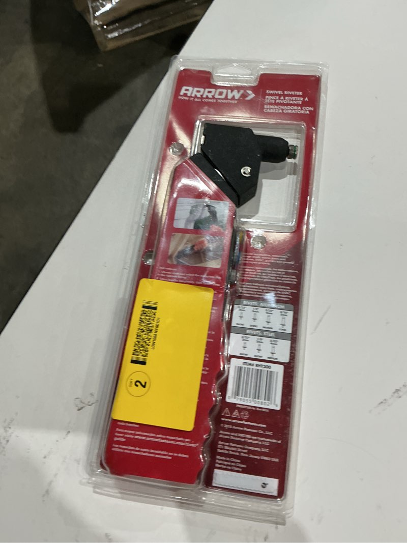 Condition photo showing Good Condition for arrow rht300 professional swivel head rivet tool  red
