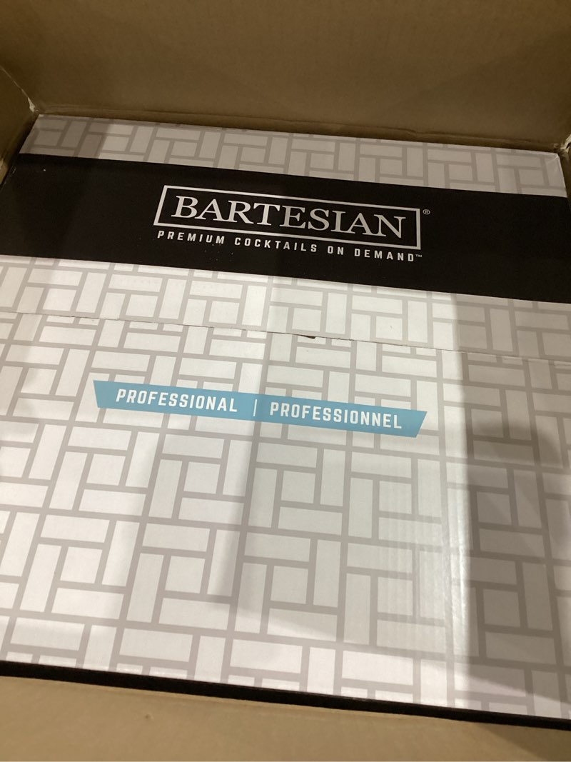 Condition photo showing As Is for Bartesian Professional Cocktail Machine, 5 Premium Glass Bottles, 55306