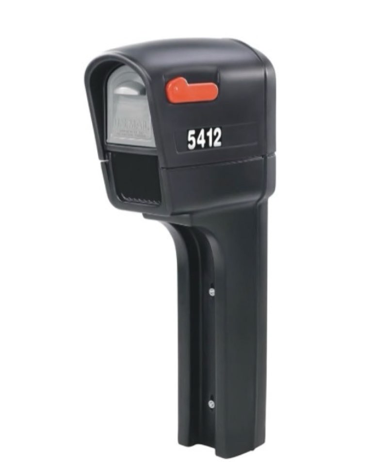 541299 51 x 12.5 x 23.25 in. mailmaster plus mailbox, black