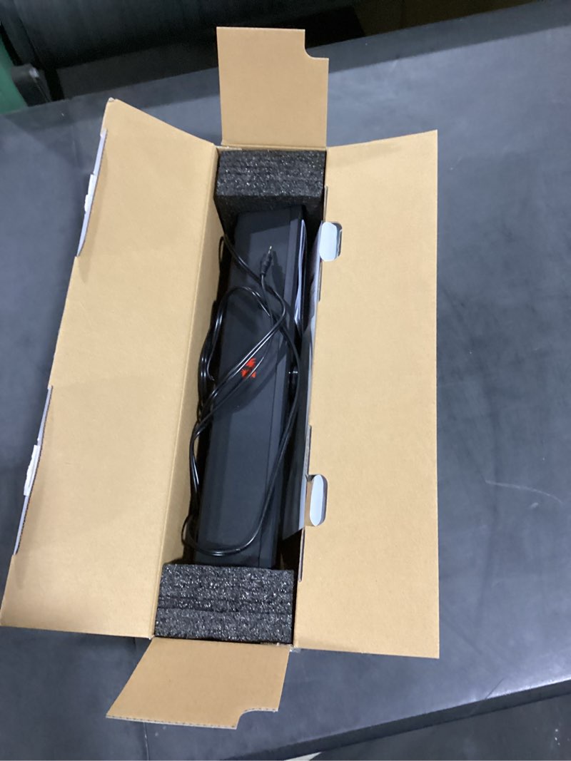 Condition photo showing Good Condition for redragon gs560 rgb desktop soundbar, 2.0 channel computer speaker with dynamic lighting bar audio-light sync/display, touch-control backlit with volume knob, usb powered w/ 3.5mm cable, black