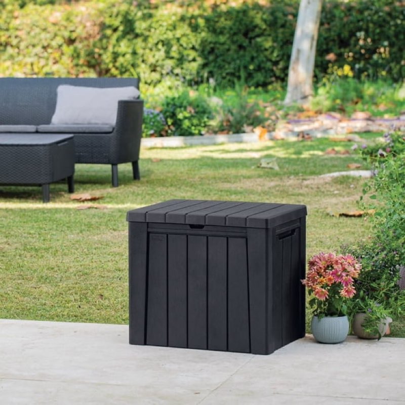 keter urban 30 gal. outdoor deck box/storage table